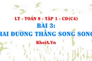 Tiên đề EUCLID hai đường thẳng song song, dấu hiệu nhận biết, tính chất hai đường thẳng song song? Toán 7 bài 3 c4cd1